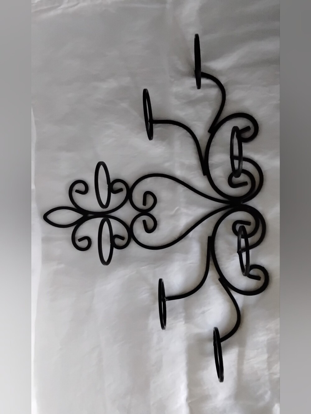 Elegant Black Metal Wall Candle Holder - Brand